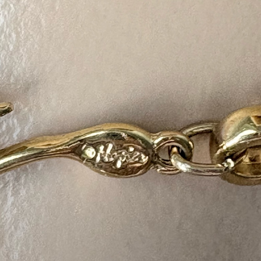 NAPIER Vintage Signed Rare Gorgeous Floral Clear Crystal Gold Necklace. - Picture 8 of 10